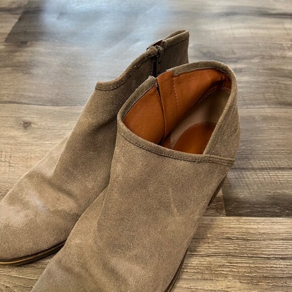 Lucky Brand Brekke Brindle Ankle Booties Leather Brown Women’s Size 9.5 - Picture 4 of 9